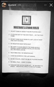 DJ Mustard studio rules