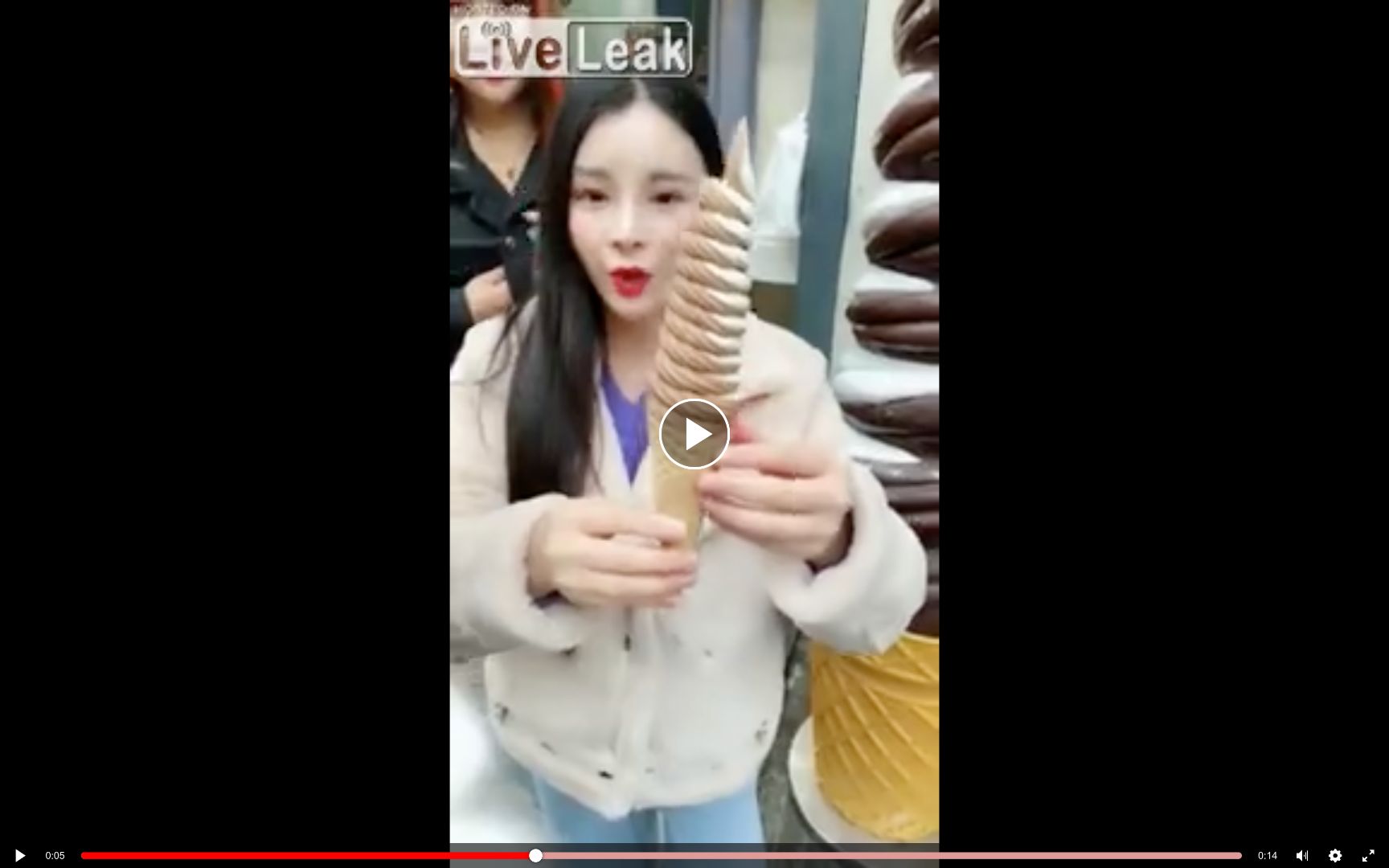 Asian Girl Deep Throats Ice Cream Coneher Man Must 