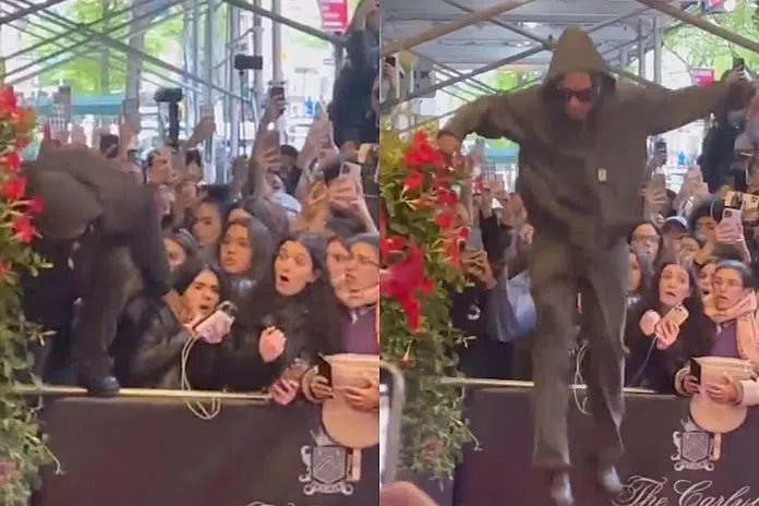 A$AP Rocky's Controversial Entrance: Climbing Over a Woman to Get to Met Gala 202