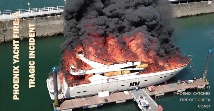 Luxury yacht Phoenix fire