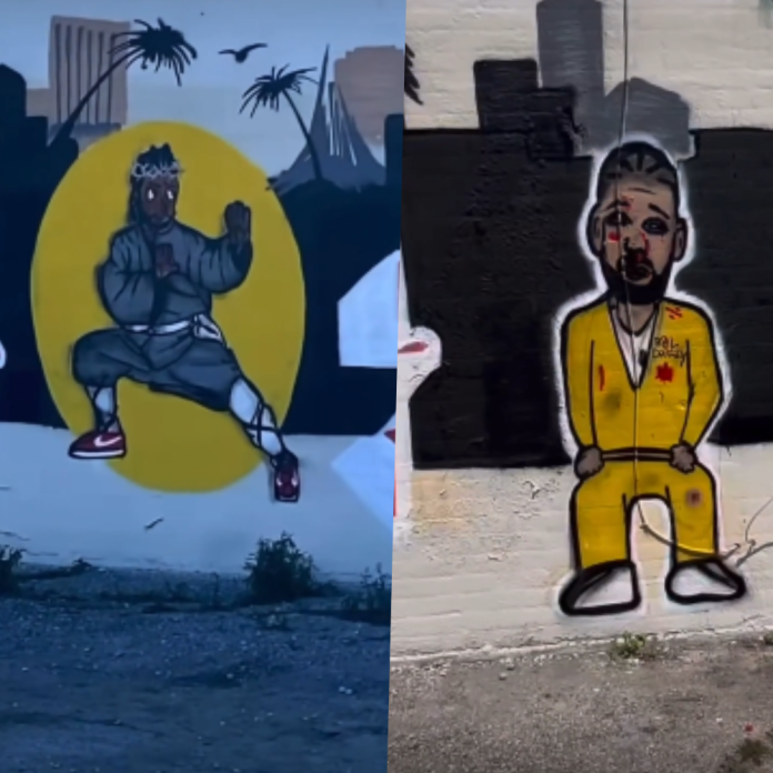 Kendrick Lamar Drake mural Compton