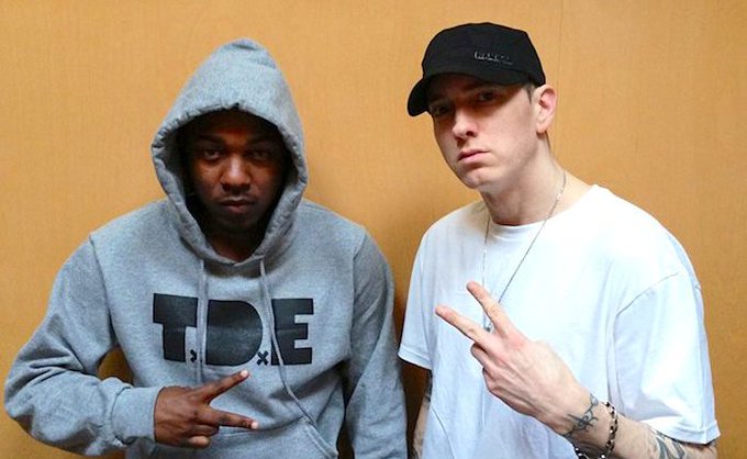 Eminem studio session With Kendrick