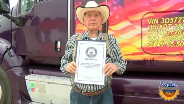 oldest trucker Doyle Archer miles traveled