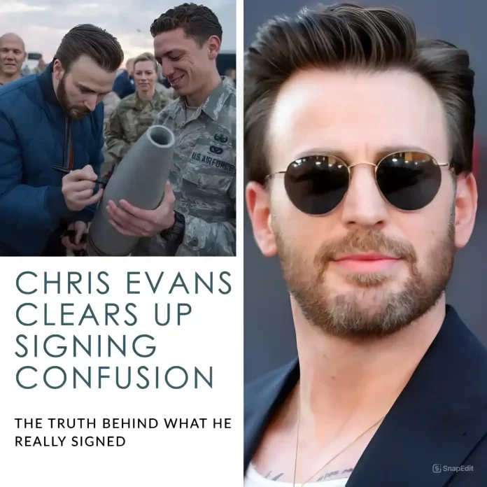 Chris Evans denies signing weapon Instagram