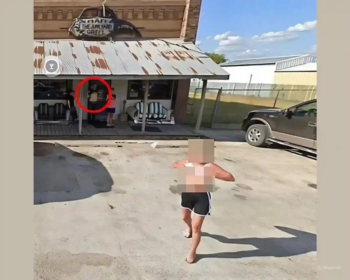 Woman caught flashing breasts on Google Maps