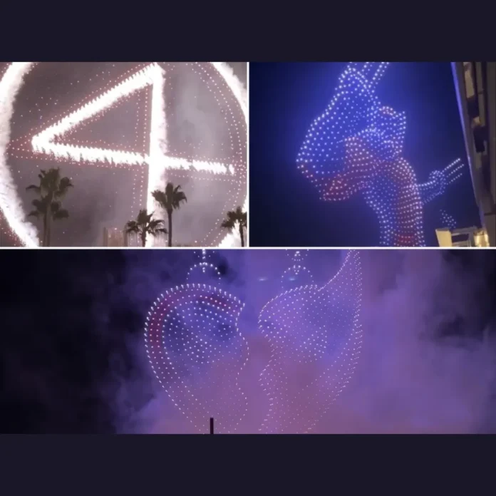 Galactus Fantastic Four drone show SDCC