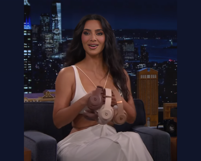 Kim Kardashian on Jimmy Fallon talking about kids setting her up