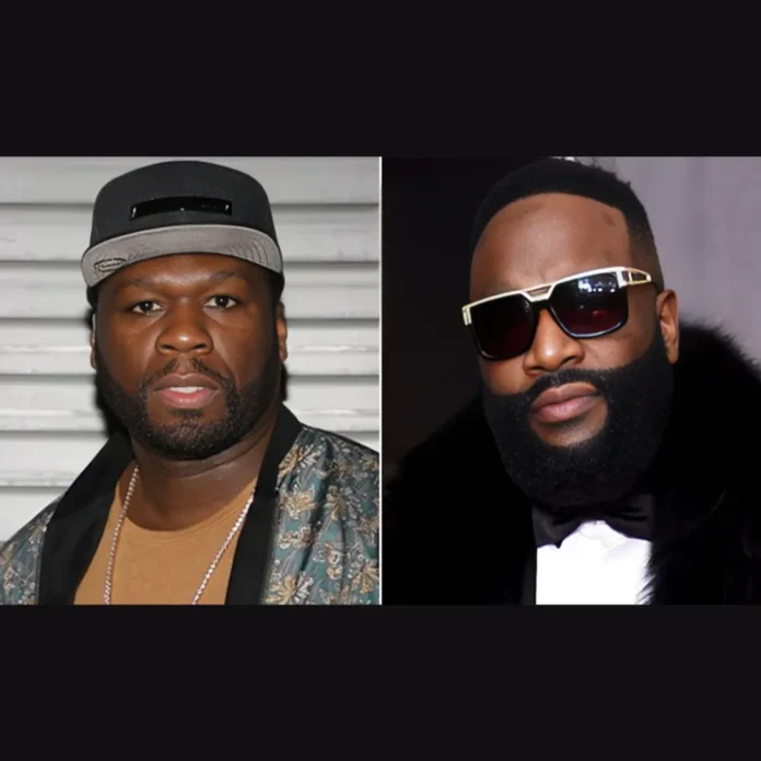 50 Cent calls out Rick Ross for cutting his own grass