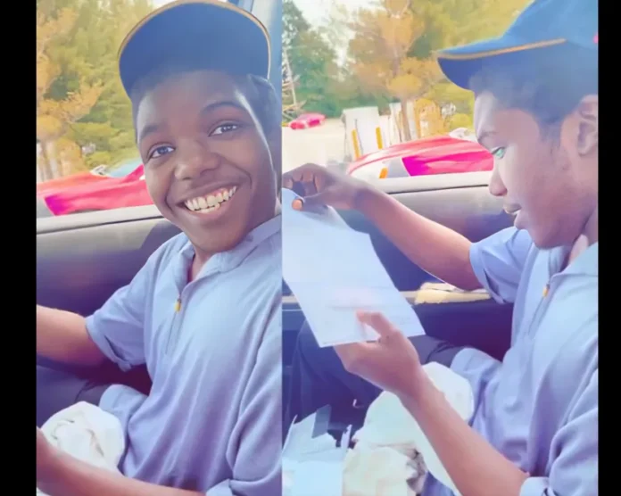 Teen experiences first McDonald's paycheck