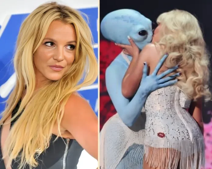 Britney Spears reaction to Sabrina Carpenter kiss