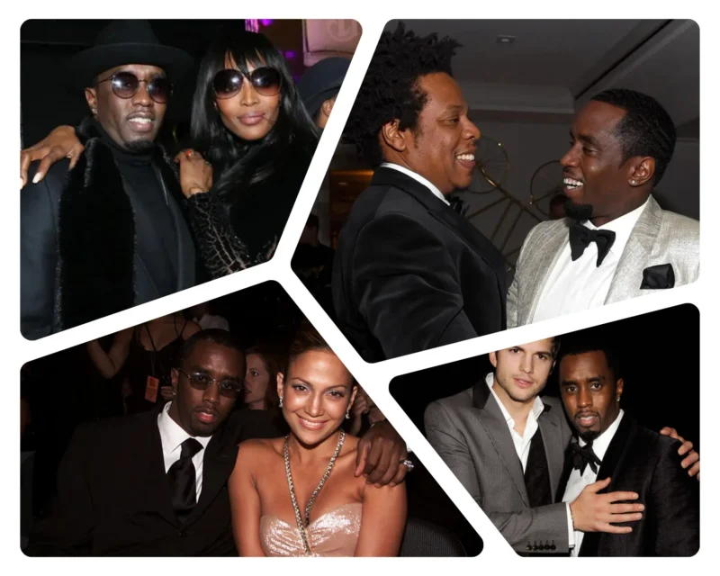 diddy with his celebrity friends
