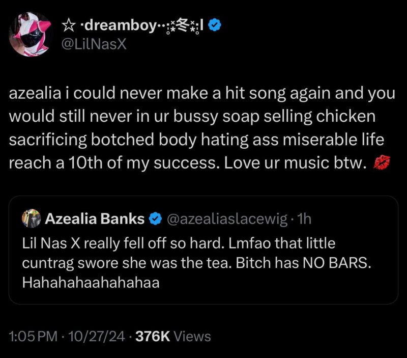 Azealia Banks series of tweets to Lil Nas X explained