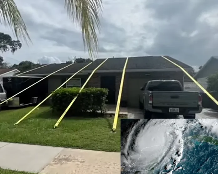 Strapped down house for Hurricane Milton safety