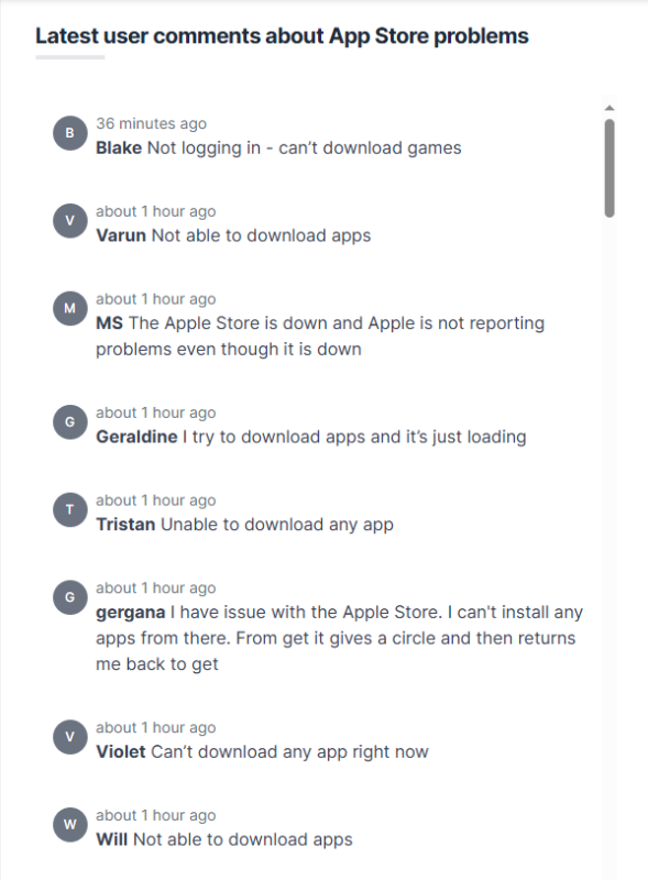 frustrated apple user commenting for app store issue