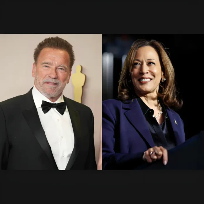 Arnold Schwarzenegger votes for Kamala Harris