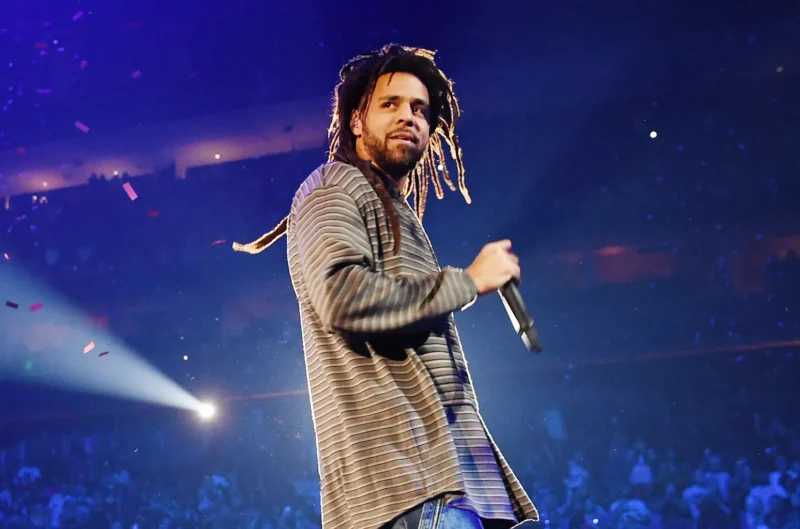 J. Cole performs onstage 