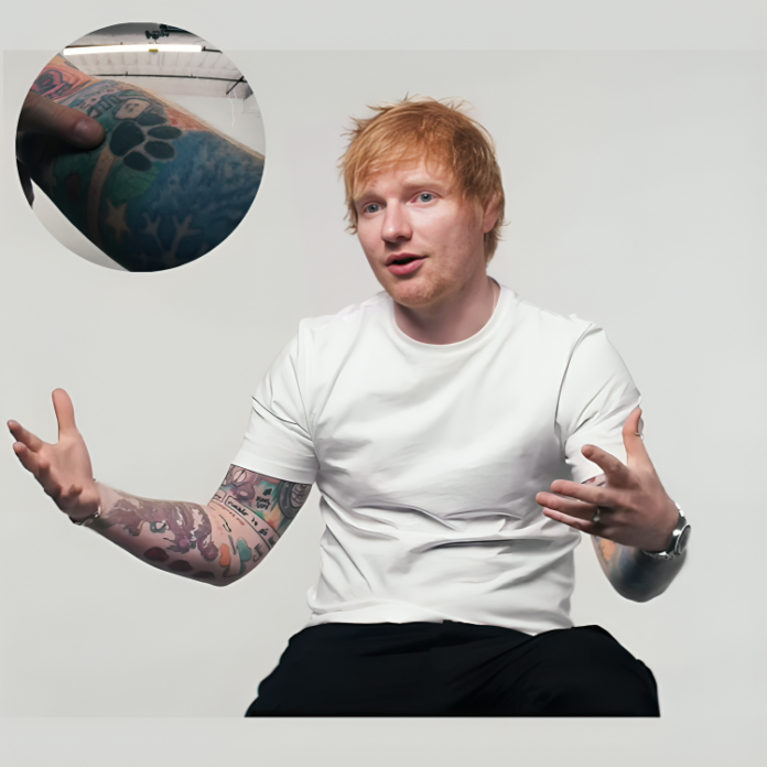 Ed Sheeran album titles hidden in tattoos