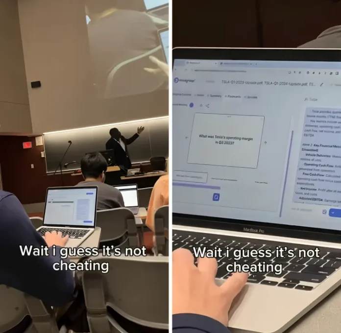 professor catches students cheating